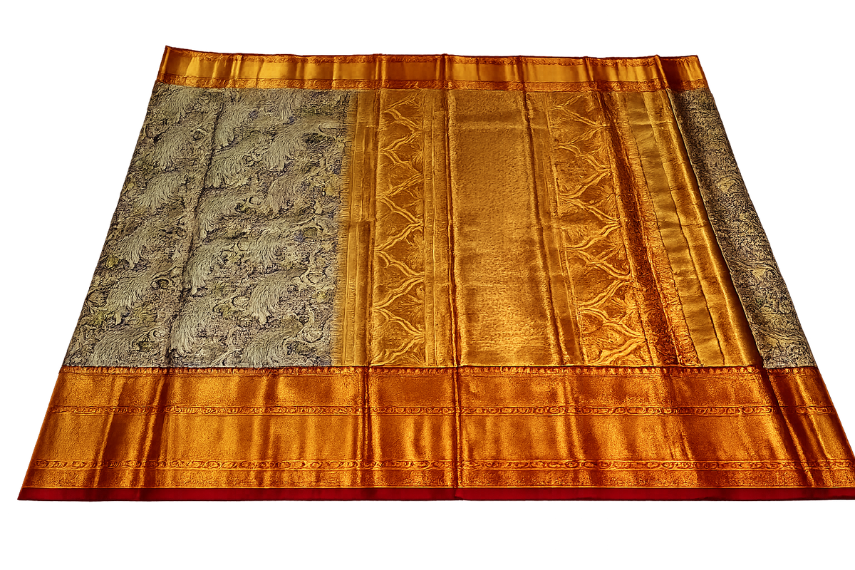 ✨ Royal Brocade Kanchi Pattu Silk Saree – A Timeless Wedding Elegance ✨
