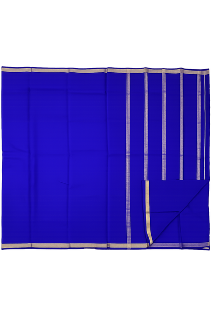 Pure Crepe Silk Saree for Women| Royal Blue | 1-Inch Gold Zari Border | Waterproof | Elegant Traditional Wear