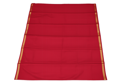 Pure Crepe Silk Saree for Women |Royal Red| 1-Inch Gold Zari Border | Waterproof | Elegant Traditional Wear