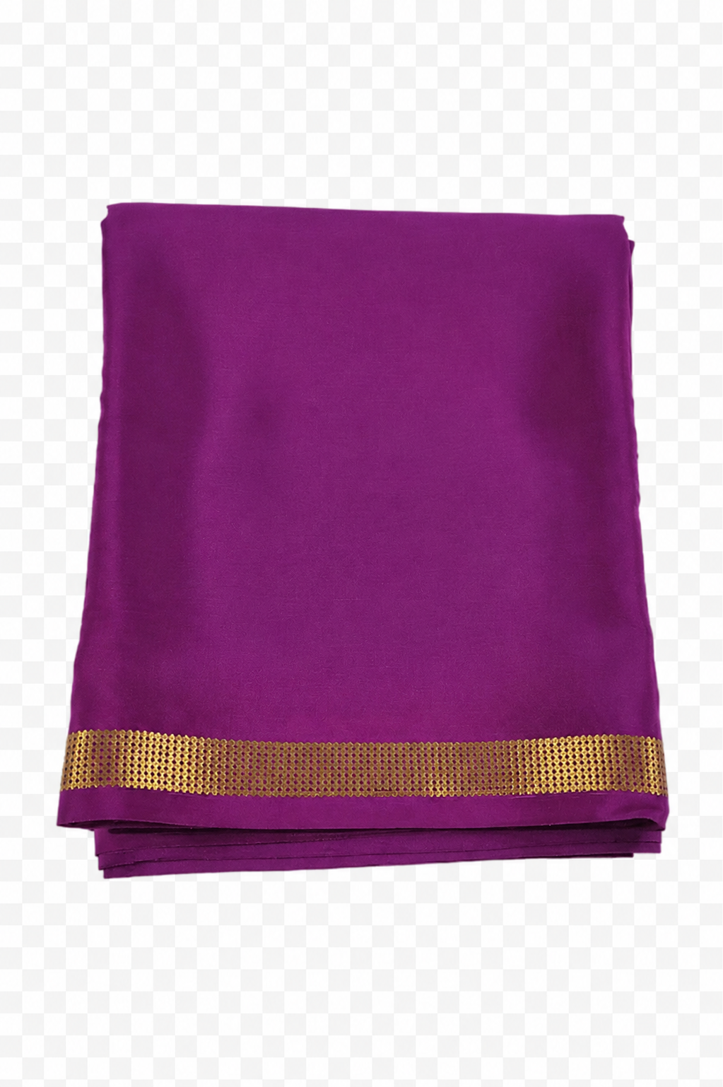 Pure Crepe Silk Saree for Women |Ranil Purple| 1-Inch Gold Zari Border | Waterproof | Elegant Traditional Wear