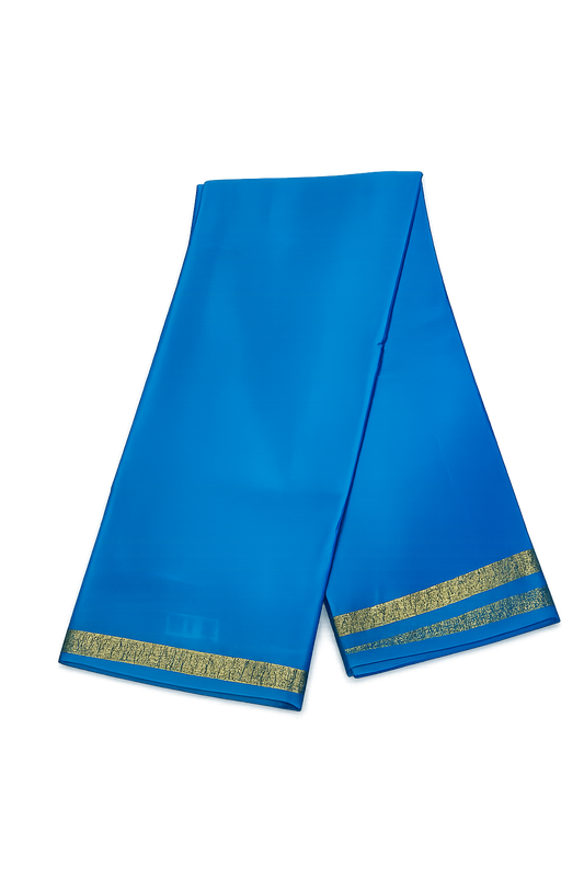 Pure Crepe Silk Saree for Women |Ananda | 1-Inch Gold Zari Border | Waterproof | Elegant Traditional Wear