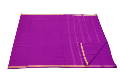Pure Crepe Silk Saree for Women |Ranil Purple| 1-Inch Gold Zari Border | Waterproof | Elegant Traditional Wear