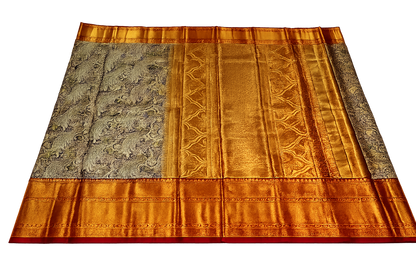 ✨ Royal Brocade Kanchi Pattu Silk Saree – A Timeless Wedding Elegance ✨