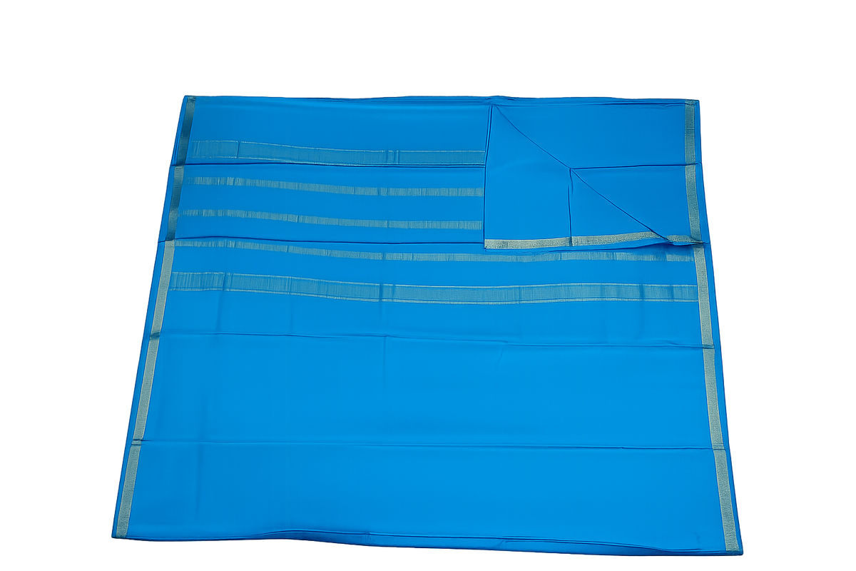 Pure Crepe Silk Saree for Women |Ananda | 1-Inch Gold Zari Border | Waterproof | Elegant Traditional Wear