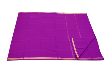 Pure Crepe Silk Saree for Women |Ranil Purple| 1-Inch Gold Zari Border | Waterproof | Elegant Traditional Wear