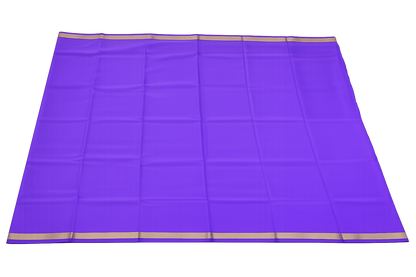 Pure Crepe Silk Saree for Women| Royal Purple | 1-Inch Gold Zari Border | Waterproof | Elegant Traditional Wear