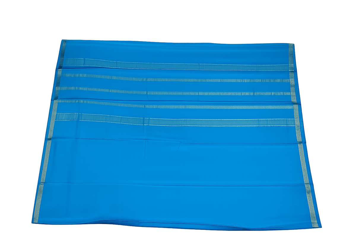Pure Crepe Silk Saree for Women |Ananda | 1-Inch Gold Zari Border | Waterproof | Elegant Traditional Wear